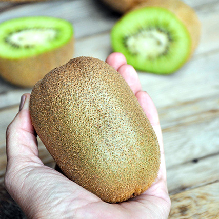 hand with kiwi